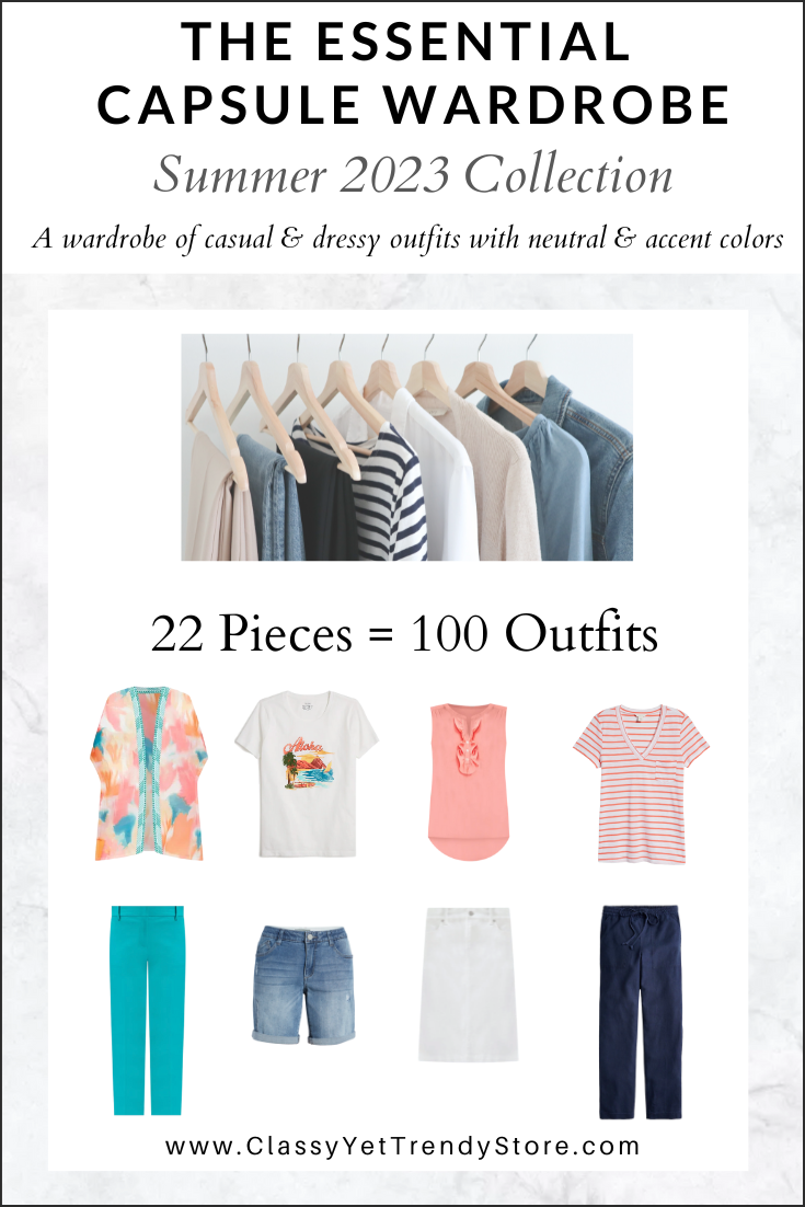 The Essential Capsule Wardrobe Summer 2023 Collection, Summer Capsule  Travel Wardrobe