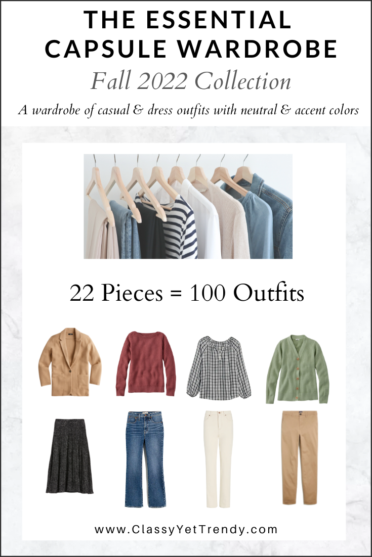 11 Staples For The Perfect Capsule Wardrobe Fall 2022