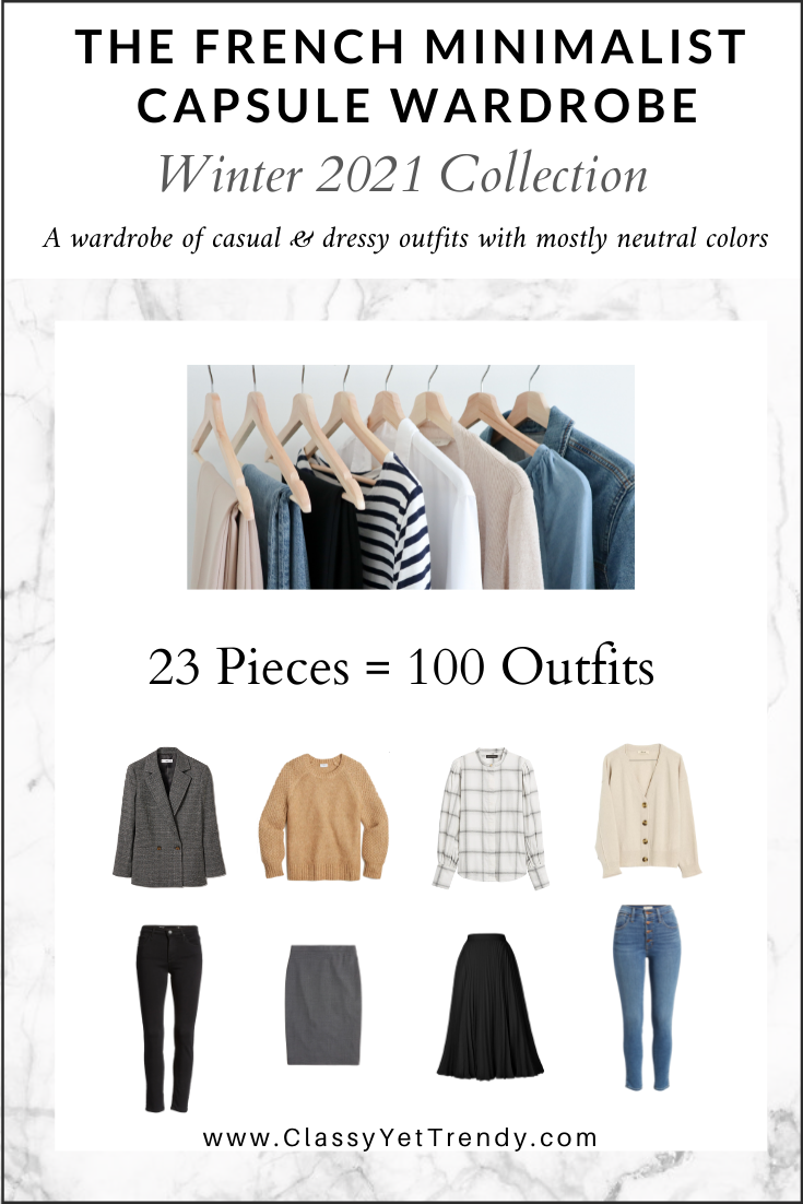 The French Minimalist Capsule Wardrobe - Winter 2021 Collectioin