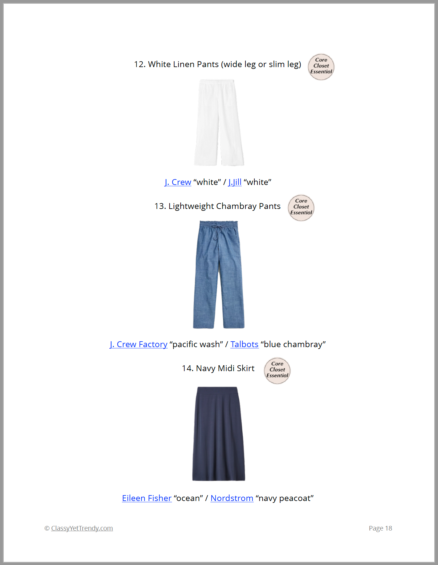 J.Jill clothing - a complete casual capsule wardrobe