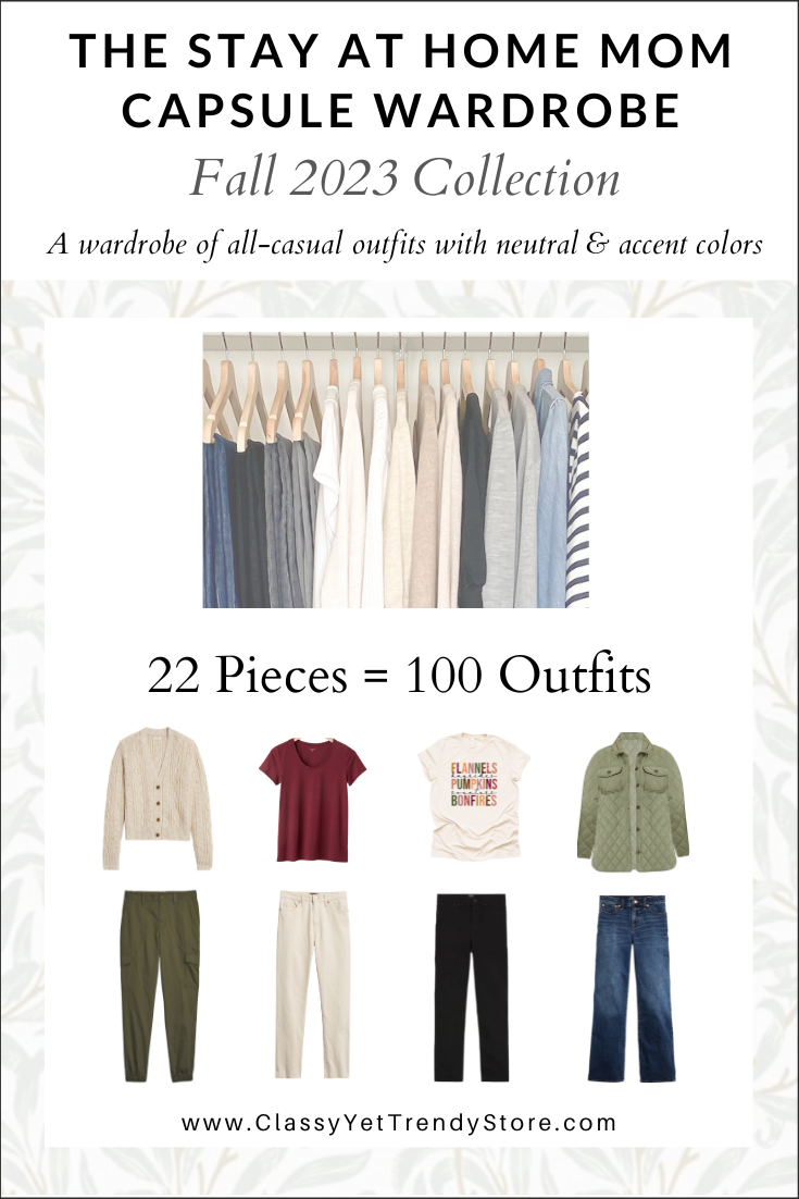 Basic Fall Capsule Wardrobe (72+ Outfits) for the Stay-at-Home Mom