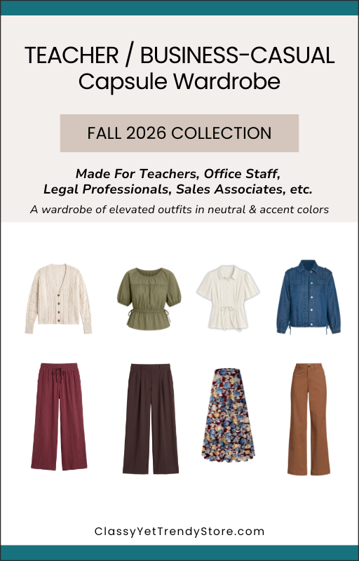 The Teacher / Business-Casual Capsule Wardrobe - Fall 2026 Collection (20% Off Limited Time!)