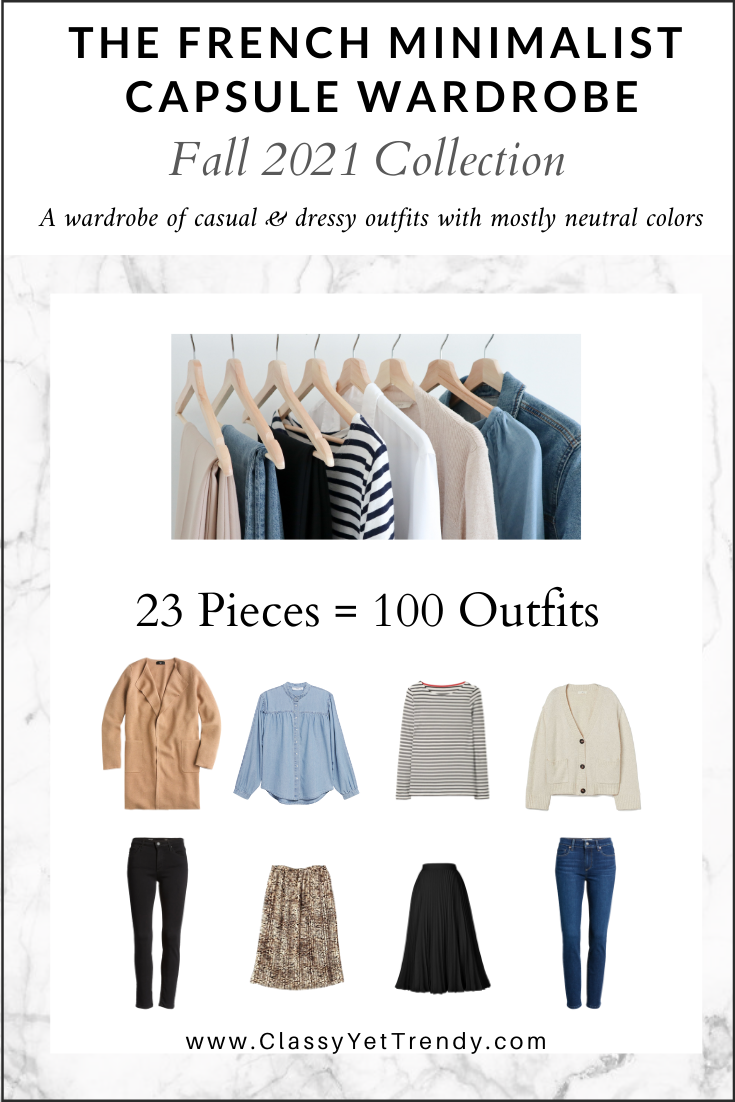The French Minimalist Capsule Wardrobe - Fall 2021 Collection