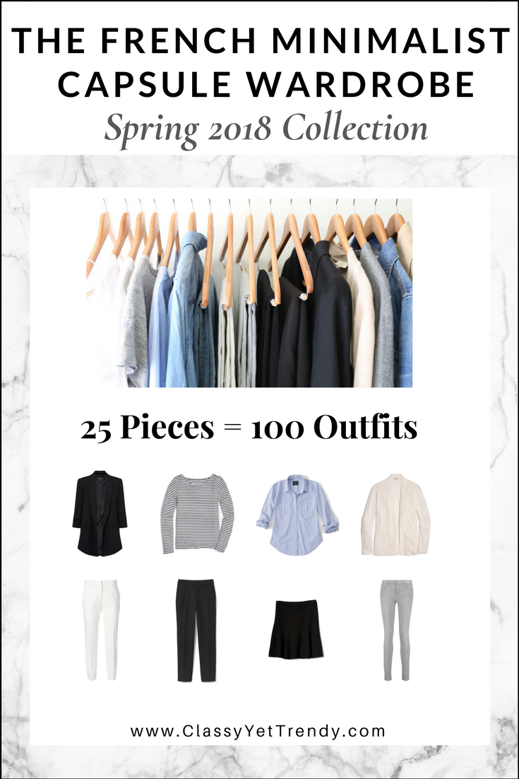 The French Minimalist Capsule Wardrobe: Spring 2018 Collection